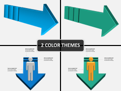 3D arrows PPT cover slide 