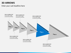 3D arrows PPT slide 1