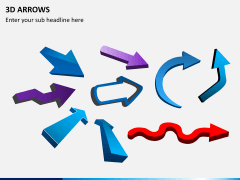 3D arrows PPT slide 10