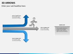 3D arrows PPT slide 3