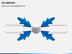 3D arrows PPT slide 7