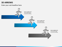 3D arrows PPT slide 9