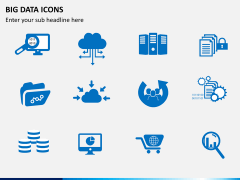 Big data icons PPT slide 1