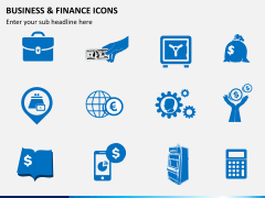 Business and finance icons PPT slide 2