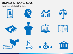 Business and finance icons PPT slide 3