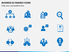 Business and finance icons PPT slide 7