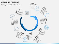 Circular Timeline PPT slide 9