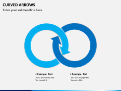 Curved arrows PPT slide 1