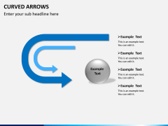 Curved arrows PPT slide 6