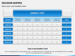 Decision matrix PPT slide 1