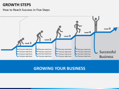 Growth steps PPT slide 1