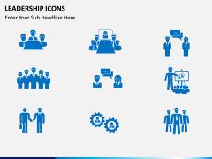 Leadership icons PPT slide 1