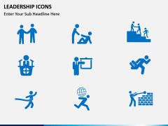 Leadership icons PPT slide 2