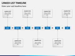 Linked list timeline PPT slide 1