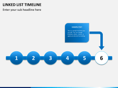 Linked list timeline PPT slide 12