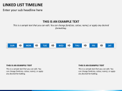 Linked list timeline PPT slide 2