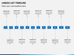 Linked list timeline PPT slide 3