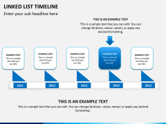 Linked list timeline PPT slide 5