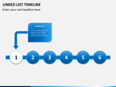 Linked list timeline PPT slide 7