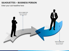 Silhouettes business person PPT slide 11