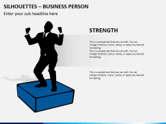 Silhouettes business person PPT slide 14