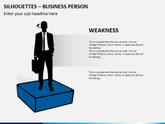 Silhouettes business person PPT slide 15