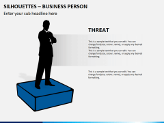 Silhouettes business person PPT slide 17