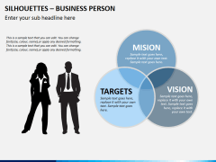 Silhouettes business person PPT slide 18