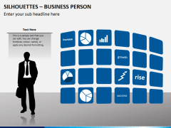 Silhouettes business person PPT slide 4