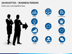 Silhouettes business person PPT slide 5