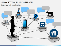 Silhouettes business person PPT slide 7