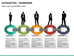 Silhouettes teamwork PPT slide 6