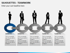 Silhouettes teamwork PPT slide 3