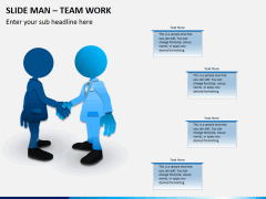 Slide man teamwork PPT slide 2