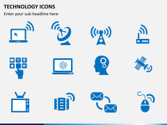 Technology icons PPT slide 1