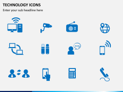 Technology icons PPT slide 3