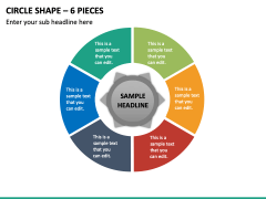 Circle Shape – 6 Pieces PPT Slide 2