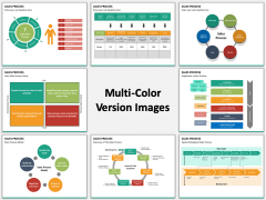 Sales process multicolor combined