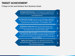 Target Achievement PPT slide 9