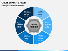 Circle Shape – 6 Pieces PPT Slide 1