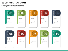 10 Options Text Boxes PPT slide 2