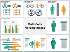 Male Female Icons PPT Slide MC Combined