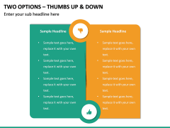 Two Options – Thumbs Up & Down PPT slide 2