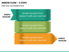 Arrow Flow – 3 Steps PPT Slide 2