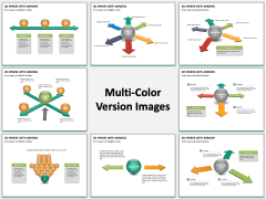 3D sphere with arrows PPT slide MC Combined