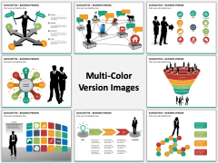 Silhouettes business person PPT slide MC Combined