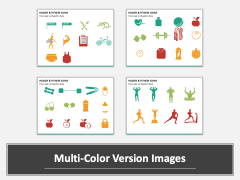 Health and fitness icons PPT slide MC Combined