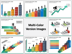 Silhouettes steps multicolor combined