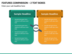 Features Comparison – 2 Text Boxes PPT slide 2