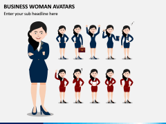 Business Woman Avatars PPT Slide 2